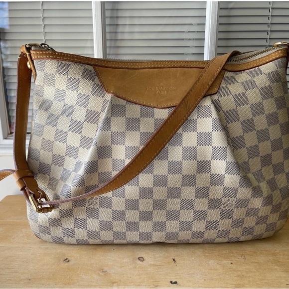 Louis Vuitton Handbags - Louis Vuitton Siracusa MM Beige/Tan Damier Azur Shoulder Bag